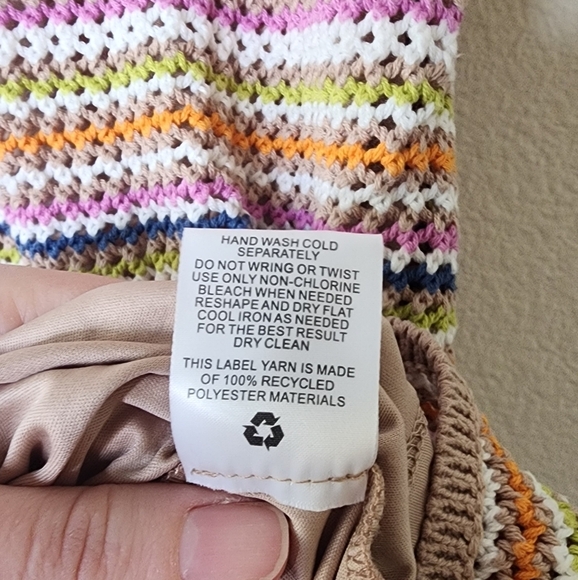 Olive + Oak Rainbow Crochet Swiftie Style Dress L - Picture 6 of 6